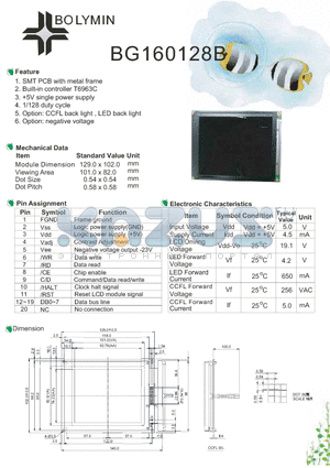 BG160128B datasheet - SMT PCB with metal frame