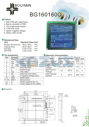 BG160160C datasheet - SMT PCB with metal frame