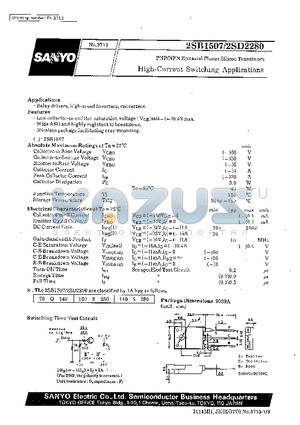 2SD2280 datasheet - High-Current Switching Applications