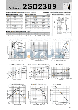 2SD2389_01 datasheet - Silicon NPN Triple Diffused Planar Transistor