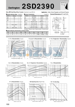 2SD2390_01 datasheet - Silicon NPN Triple Diffused Planar Transistor