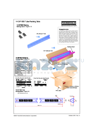 14-DIP-300 datasheet - Tube Packing Data