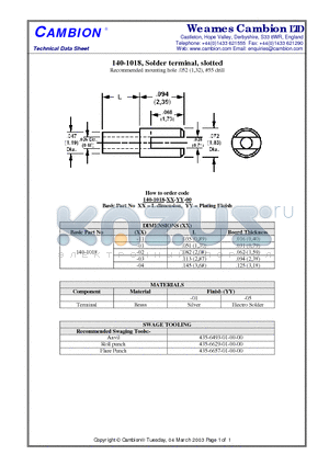 140-1018 datasheet - Solder terminal, slotted