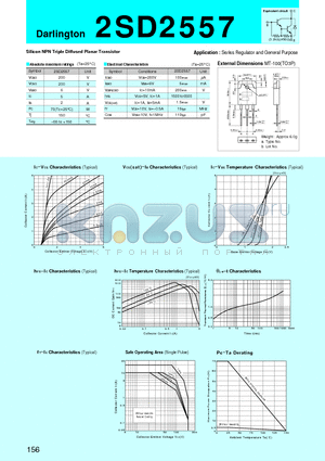 2SD2557 datasheet - Silicon NPN Triple Diffused Planar Transistor(Series Regulator and General Purpose)