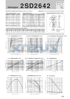 2SD2642 datasheet - Silicon NPN Triple Diffused Planar Transistor (Complement to type 2SB1687)