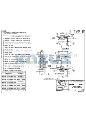 14005 datasheet - OUT ASSEMBLY SRE SERIES CONNECTORS
