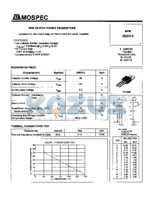2SD313 datasheet - POWER TRANSISTORS(3A,60V,30W)