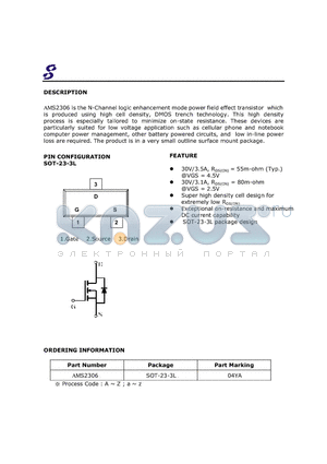 AMS2306 datasheet - Super high density cell design for extremely low RDS(ON)