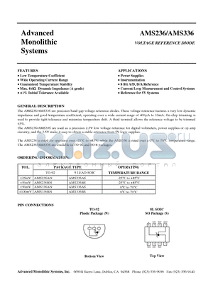 AMS236BS datasheet - VOLTAGE REFERENCE DIODE