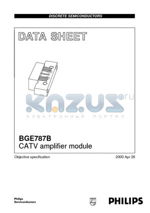 BGE787B datasheet - CATV amplifier module