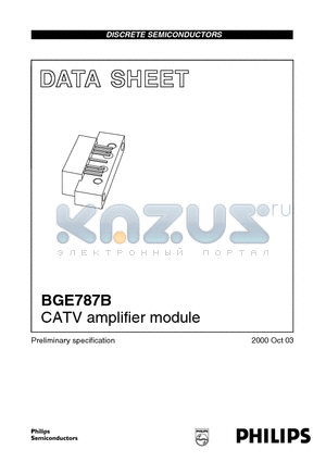 BGE787B_0010 datasheet - CATV amplifier module