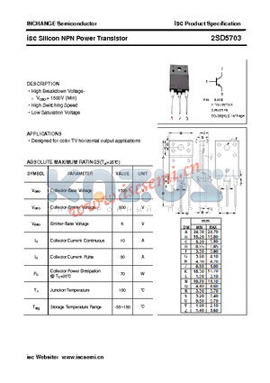 2SD5703 datasheet - isc Silicon NPN Power Transistor