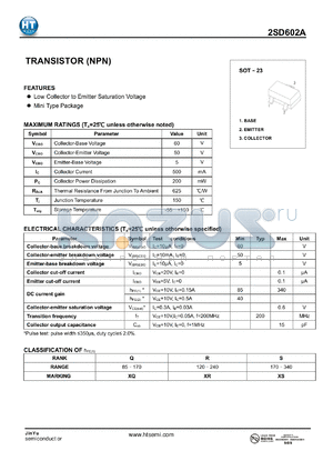 2SD602A datasheet - TRANSISTOR (NPN)