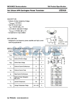2SD628 datasheet - isc Silicon NPN Darlington Power Transistor