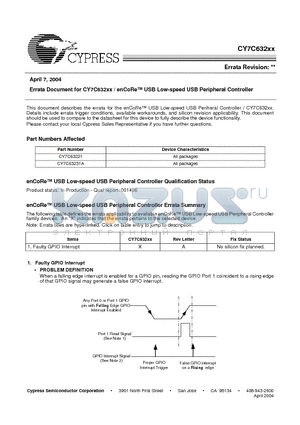 CY7C63221 datasheet - Low-speed USB Peripheral Controller