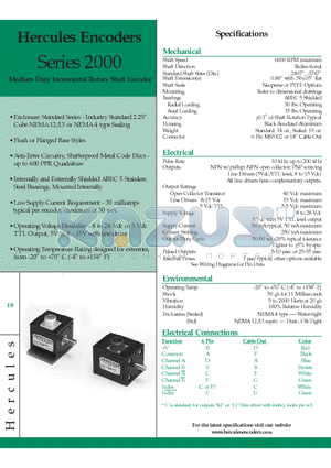 2110-BI0025-AQ0120 datasheet - Medium Duty Incremental Rotary Shaft Encoder