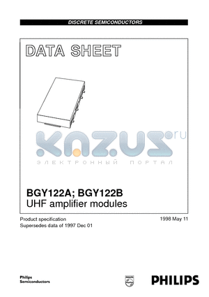BGY122B datasheet - UHF amplifier modules