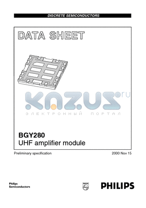 BGY280 datasheet - UHF amplifier module