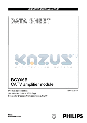 BGY66B datasheet - CATV amplifier module