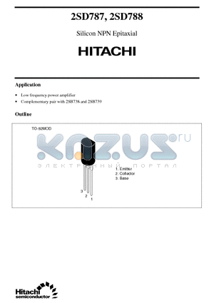 2SD788 datasheet - Silicon NPN Epitaxial