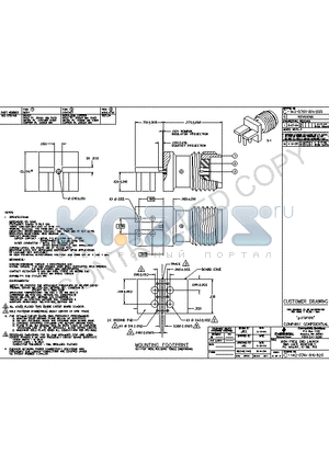 142-0761-820 datasheet - HIGH FREQ END LAUNCH SMA JACK ASSEMBLY, PC MOUNT, 10 MIL PIN