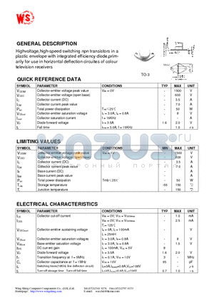 2SD869 datasheet - Silicon Diffused Power Transistor