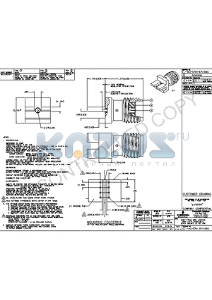 142-0761-871 datasheet - HIGH FREQ END LAUNCH SMA JACK ASSEMBLY, EDGE MOUNT, 15 MIL PIN