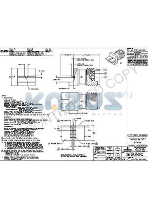 142-0761-851 datasheet - HIGH FREQ END LAUNCH SMA JACK ASSEMBLY, EDGE MOUNT, 10 MIL PIN