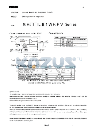 BH15LB1WHFV datasheet - CMOS Type series regulator