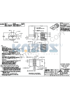 142-0771-831 datasheet - HIGH FREQ END LAUNCH SMA JACK ASSEMBLY, EDGE MOUNT, 15 MIL PIN