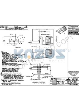 142-0771-840 datasheet - HIGH FREQ END LAUNCH SMA JACK ASSEMBLY, EDGE MOUNT, 15 MIL PIN