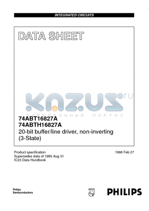 BH16827ADGG datasheet - 20-bit buffer/line driver, non-inverting 3-State