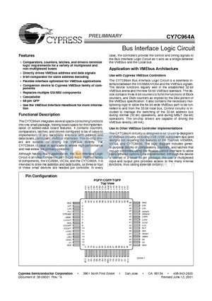 CY7C964A datasheet - Bus Interface Logic Circuit