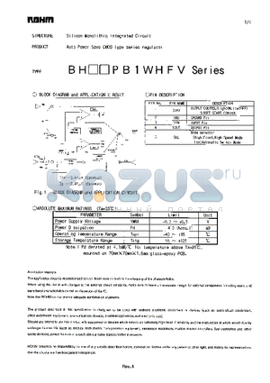 BH18PB1WHFV datasheet - Auto Power Save CMOS Type series regulator