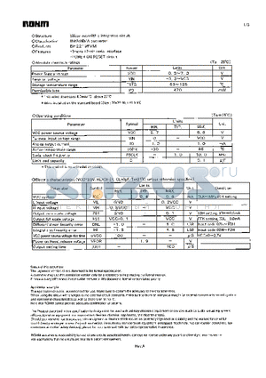 BH2219FVM datasheet - 8bit 2ch D/A converter