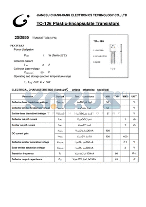 2SD886-TO-126 datasheet - TRANSISTOR (NPN)