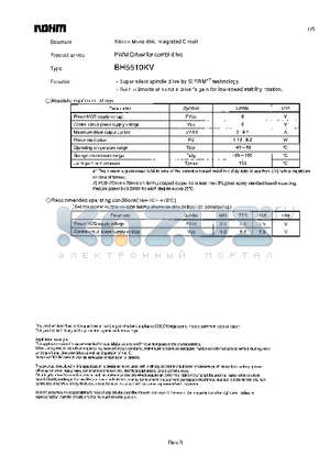 BH5510KV datasheet - PWM Driver for combi drive