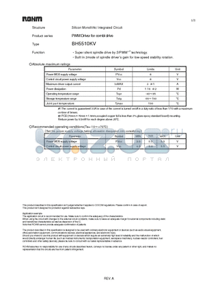 BH5510KV datasheet - PWM Driver for combi drive