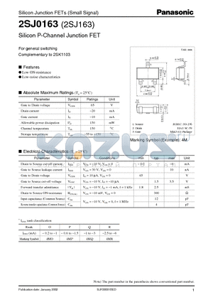 2SJ0163 datasheet - For General Switching