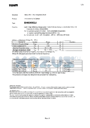 BH6069GU datasheet - LED Driver IC for Cellular