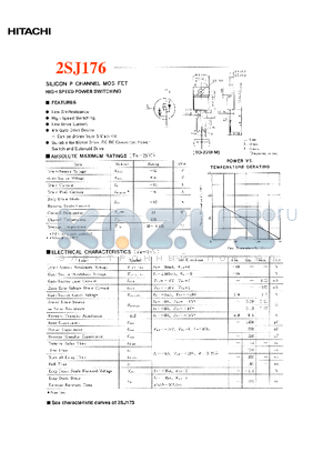 2SJ176 datasheet - SILICON P-CHANNEL MOS FET HIGH SPEED POWER SWITCHING