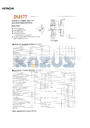 2SJ177 datasheet - SILICON P-CHANNEL MOS FET HIGH SPEED POWER SWITCHING