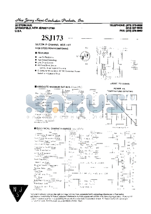 2SJ173 datasheet - SILICON P-CHANNEL MOS FET HIGH SPEED POWER SWITCHING