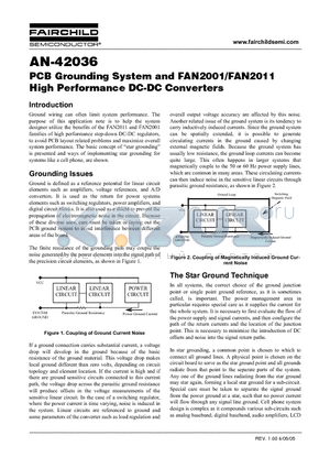 AN-42036 datasheet - PCB Grounding System and High Performance DC-DC Converters