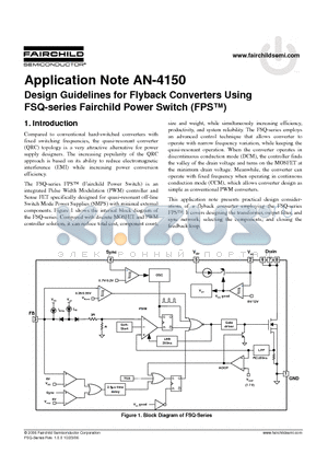 AN-4150 datasheet - Design Guidelines for Flyback Converters