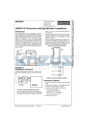 AN-5015 datasheet - Transceiver and Specification Compliance