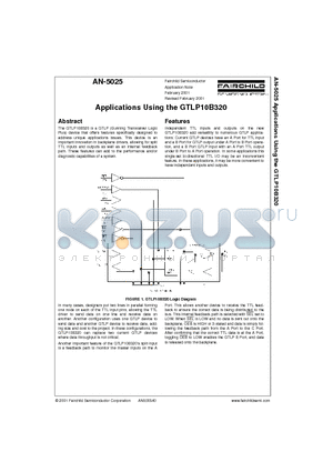 AN-5025 datasheet - Applications Using the GTLP10B320