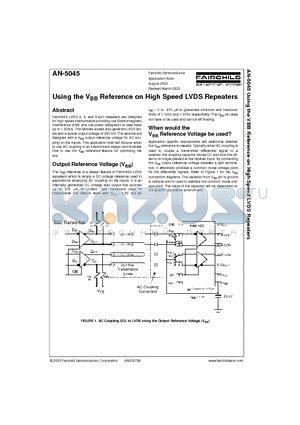 AN-5045 datasheet - High Speed LVDS Repeaters