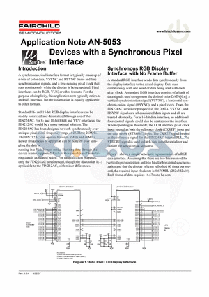 AN-5053 datasheet - Devices with a Synchronous Pixel Interface