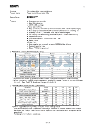 BH6584KV_07 datasheet - Silicon Monolithic Integrated Circuit